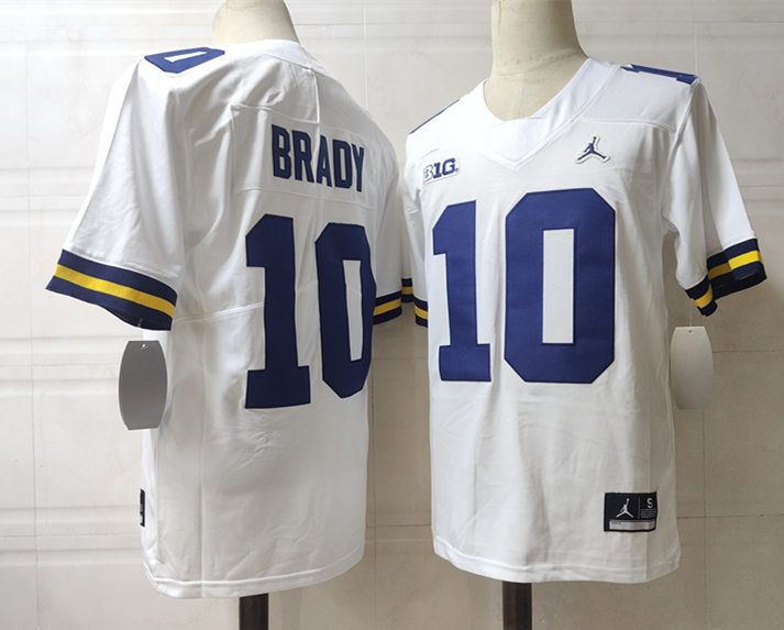 Men Michigan Wolverines #10 Brady White 2024 Vapor NCAA Jersey->ncaa teams->NCAA Jersey